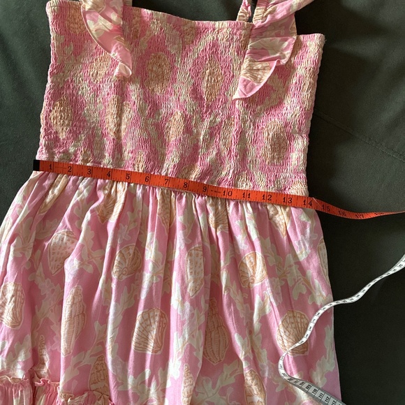 Sail to Sable x Palm Beach Lately Pink seashell print midi dress S - Picture 5 of 10